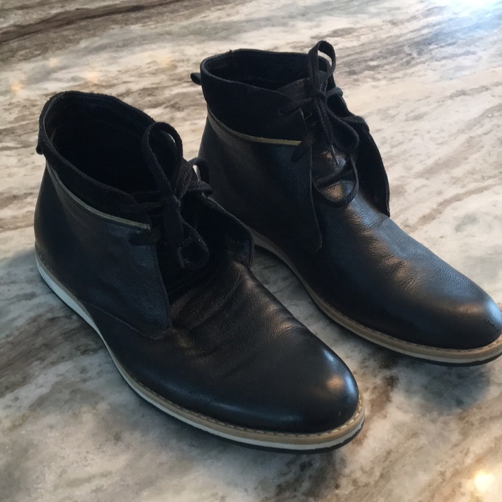 Mens Leather Ankle Boots